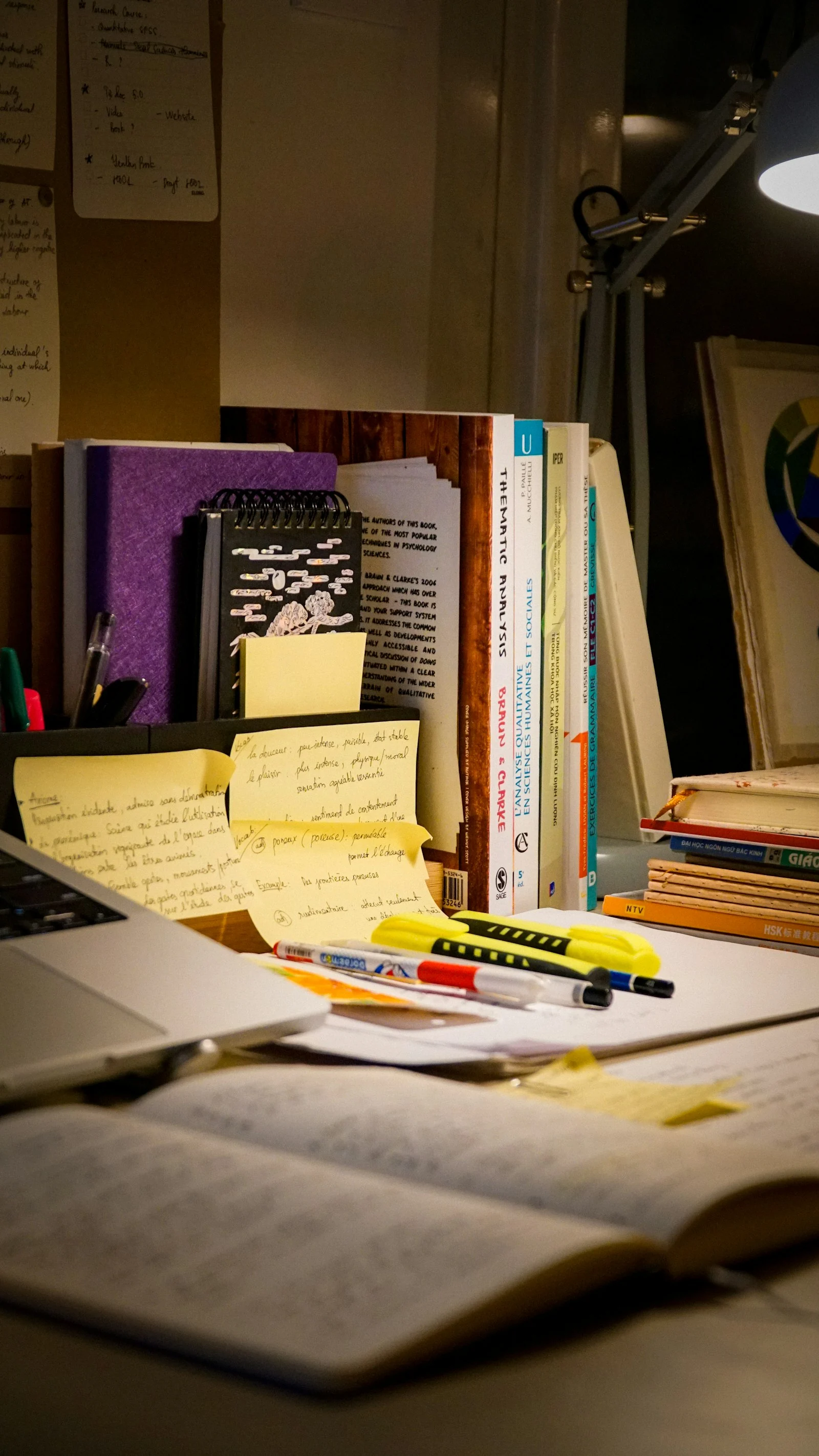 Study materials and laptop representing course selection